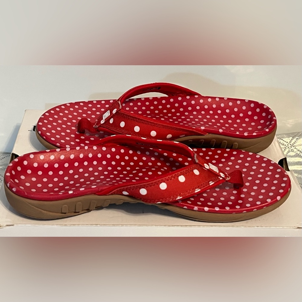 SPENCO Ref  Polka Dot Flip-Flop Sandals size 10D